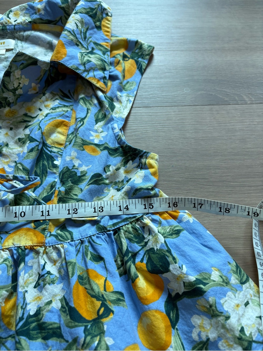 Maeve Lemon Print Peplum Top - Picture 6 of 7
